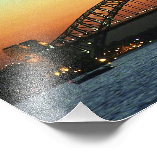 Sunset over Sydney Harbour Bridge, Australien Fotodruck (Ecke)