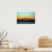 Sunset over Sydney Harbour Bridge, Australien Poster (Küche)