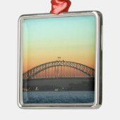 Sunset over Sydney Harbour Bridge, Australien Silbernes Ornament (Links)