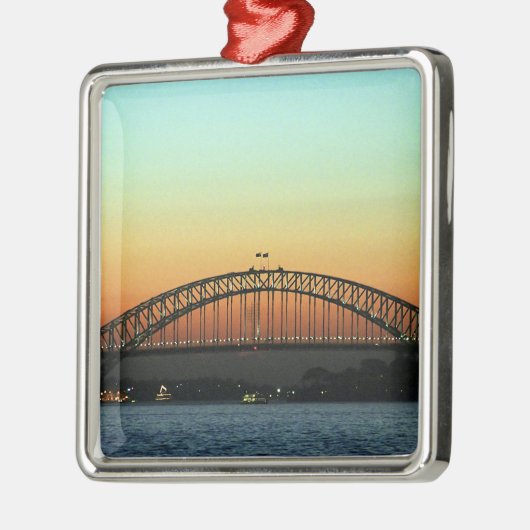 Sunset over Sydney Harbour Bridge, Australien Silbernes Ornament (Links)