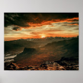 Sunset over the Mountains - Nature Poster (Vorne)