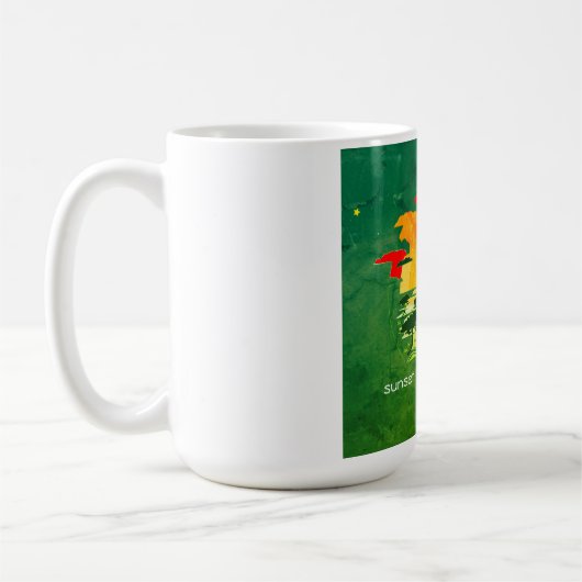 Sunset over the savannah kaffeetasse (Links)