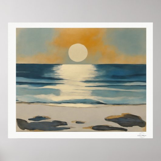Sunset Over the Sea Poster (Vorne)