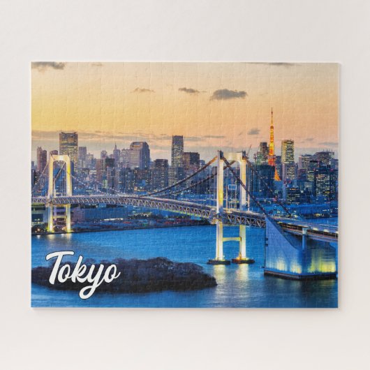 Sunset Over Tokio, Japan Puzzle (Horizontal)