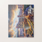 Sunset Over Tokio, Japan Puzzle (Vertikal)