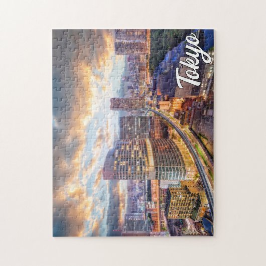 Sunset Over Tokio, Japan Puzzle (Vertikal)