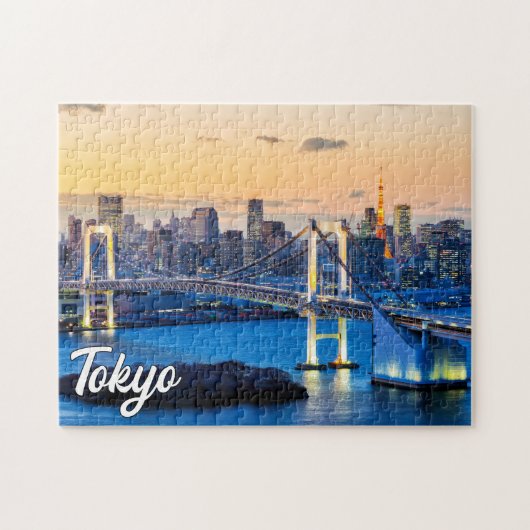 Sunset Over Tokio, Japan Puzzle (Horizontal)