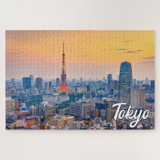 Sunset Over Tokio, Japan Puzzle (Horizontal)