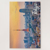 Sunset Over Tokio, Japan Puzzle (Vertikal)