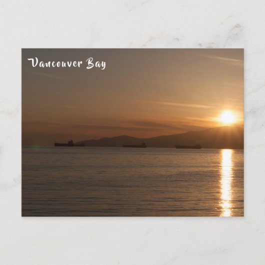 Sunset over Vancouver Bay - Kanada Postkarte (Vorderseite)