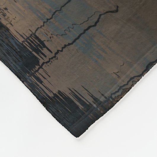 Sunset over Vancouver Skyline Fleecedecke (Ecke)