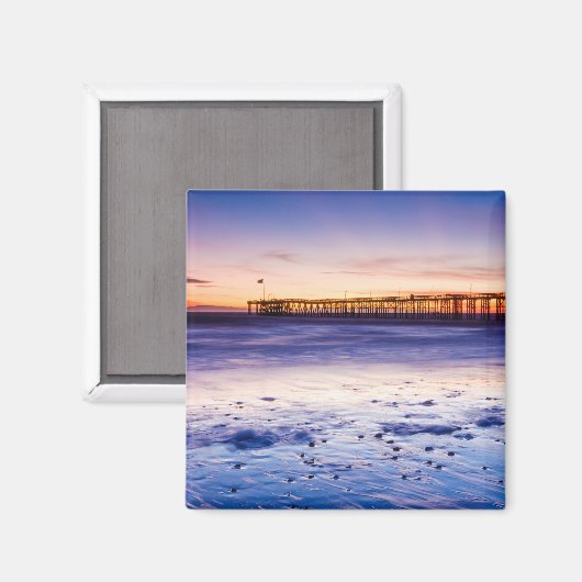 Sunset Over Ventura Pier and Beach Magnet (Vorderseite/Rückseite)