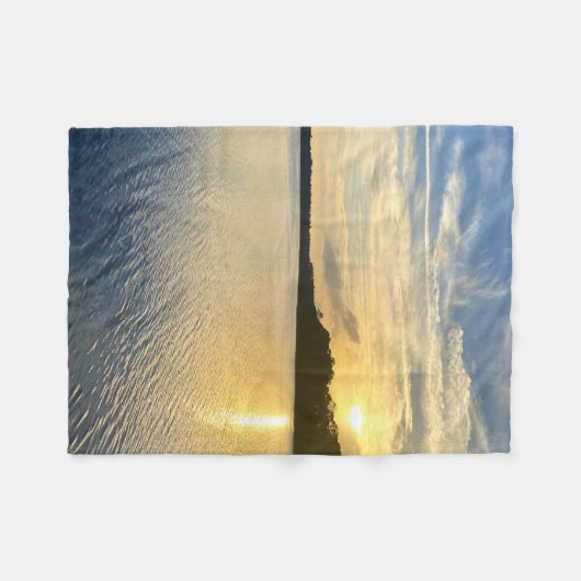 Sunset Over Wildcat Lake Fleecedecke (Vorderseite (Horizontal))