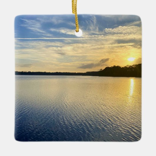 Sunset Over Wildcat Lake Keramikornament (Vorderseite)