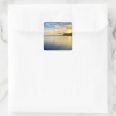 Sunset Over Wildcat Lake Quadratischer Aufkleber (Tasche)