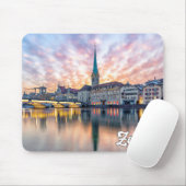 Sunset Over Zürich, Schweiz Mousepad (Mit Mouse)