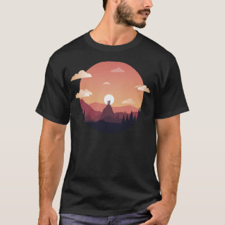 Sunset Pagoda Active T-Shirt