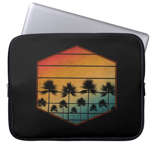SUNSET PALM BÄUME SOMMER LAPTOPSCHUTZHÜLLE (Vorderseite)