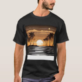 Sunset Palm Beach Tee - Tropical Twilight Design (Vorderseite)