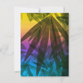Sunset Palm Blätter Postkarte