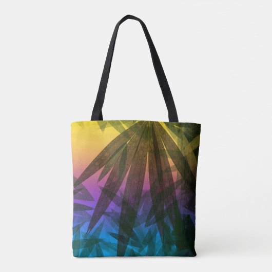 Sunset Palm Blätter Tasche (Rückseite)