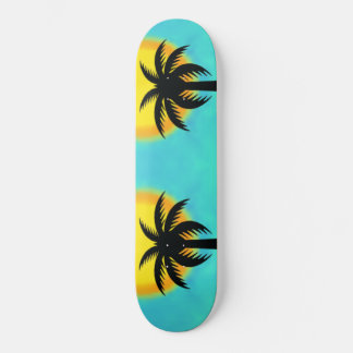 SUNSET PALM BLAUE SKATEBOARD