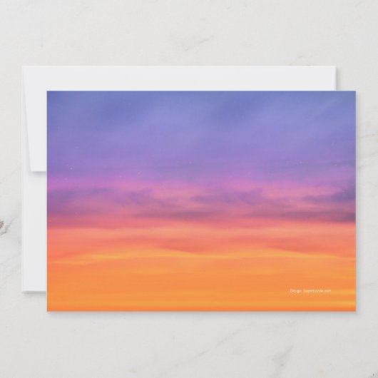 Sunset Palm Tree Beach Hochzeitliches Party Einladung (Rückseite)