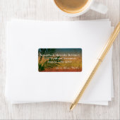 Sunset Palm Tree Branch Address Labels Adressaufkleber (Insitu)