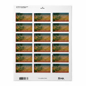 Sunset Palm Tree Branch Address Labels Adressaufkleber (Vorne)