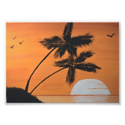 Sunset Palms 12x18 Print Fotodruck (Vorne)