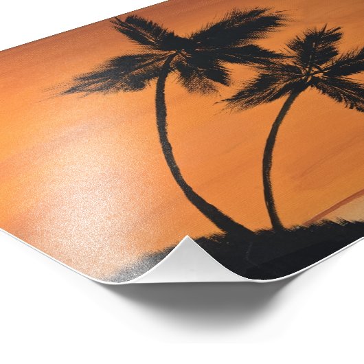 Sunset Palms 12x18 Print Fotodruck (Ecke)