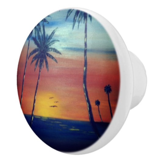 Sunset Palms Keramikknauf (Rechts)