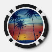 Sunset Palms Pokerchips (Rückseite)