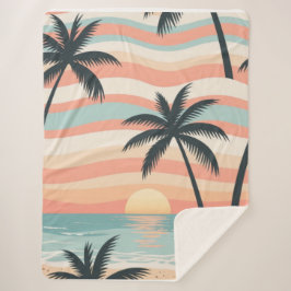 Sunset Palms – Tropical Sunset Shower Curtain Sherpadecke