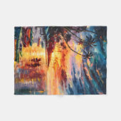 Sunset Paradise Glow Fleecedecke (Vorderseite (Horizontal))