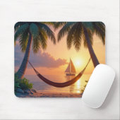 Sunset Paradise Hammock Mousepad (Mit Mouse)
