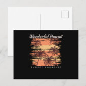 Sunset Paradise Postkarte (Vorne/Hinten)