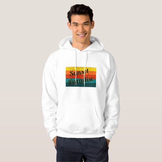 Sunset Paradise | Schöner Sonnenuntergang Cool Hoodie (Vorne ganz)