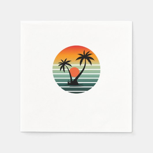 Sunset Paradise - Tropical Beach Vibes Serviette (Vorderseite)