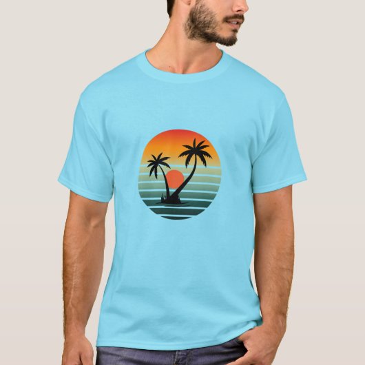 Sunset Paradise - Tropical Beach Vibes T-Shirt (Vorderseite)