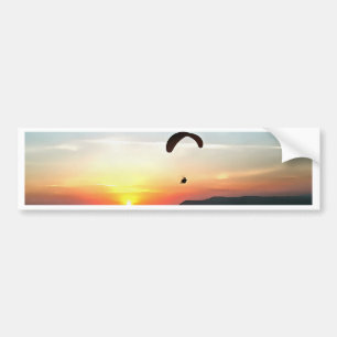 Sunset Paraglide Wanderlust Extreme Sportart Autoaufkleber