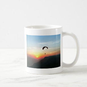 Sunset Paraglide Wanderlust Extreme Sportart Kaffeetasse