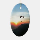 Sunset Paraglide Wanderlust Extreme Sportart Keramikornament (Rechts)