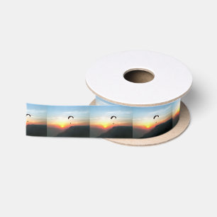 Sunset Paraglide Wanderlust Extreme Sportart Satinband