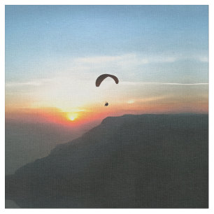 Sunset Paraglide Wanderlust Extreme Sportart Stoff