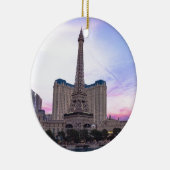 Sunset Paris Las Vegas Tour Eiffel Fake Keramikornament (Rechts)
