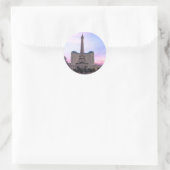 Sunset Paris Las Vegas Tour Eiffel Fake Runder Aufkleber (Tasche)