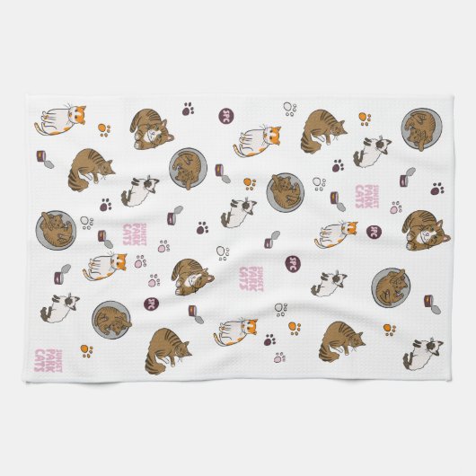 Sunset Park Cats | Kitchen Towel | Tea Towel Geschirrtuch (Horizontal)