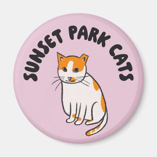 Sunset Park Cats | Magnet | Charmante Rettungskatz (Vorne)