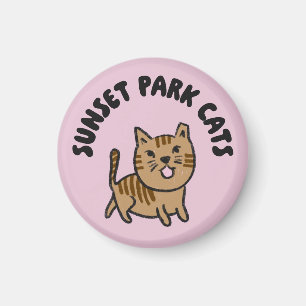 Sunset Park Cats Magnet (Munchkin)